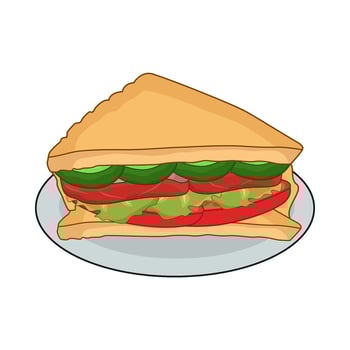 illustration of sandwich vector