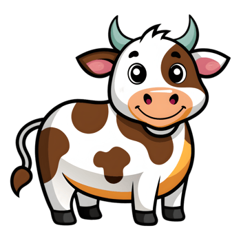 Cartoon Cow Logo png