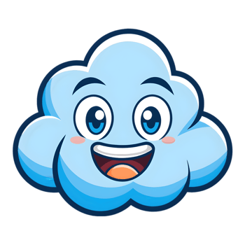 Cartoon Cloud with Happy Face png