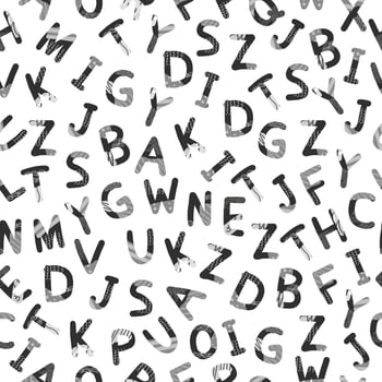 seamless pattern with letters. Simple cover vector