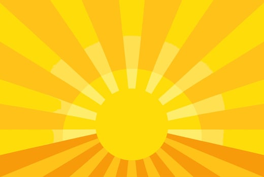 Sunshine yellow abstract background with smooth curves and light gradients. Perfect for bright, cheerful designs. vector