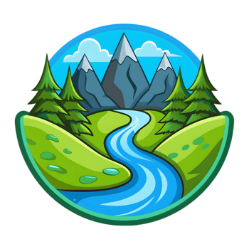 Cartoon River Logo png