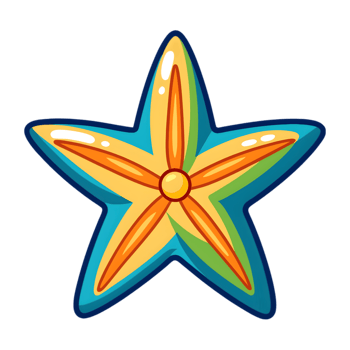 Cartoon Starfish Logo png