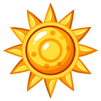 Cartoon Sun Logo png