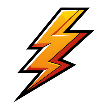 Cartoon Thunderbolt Logo png