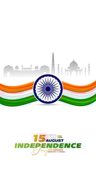 78th Indian Independence Day 15th August Social Media Post, Poster, Banner, Web Banner , Print Design vector