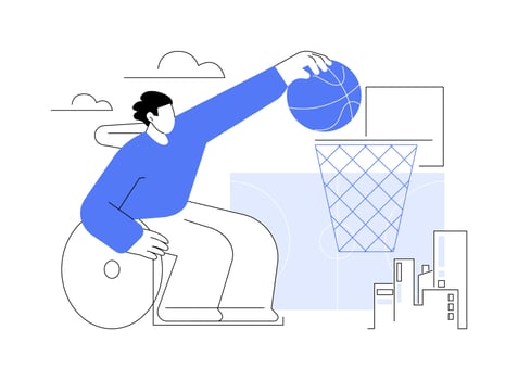 Training facility isolated cartoon illustrations. vector