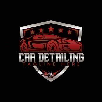 Car detailing logo, automotive logo vector