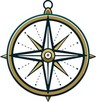 Elegant illustration of a vintage compass rose symbolizing navigation and adventure vector