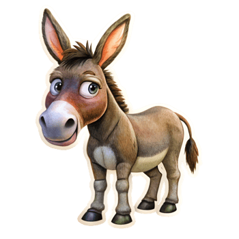 Funny Donkey Sticker png
