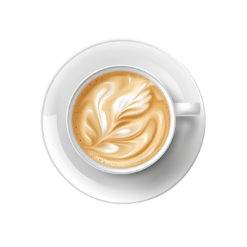 A Cup of Cappuccino Coffee Drink No Background Perfect for Print on Demand T Shirt Design Merchandise Image png