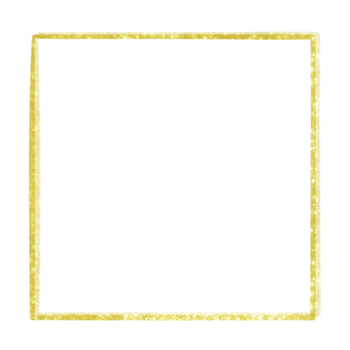 Glittery Gold Square Frame on a Transparent Background png