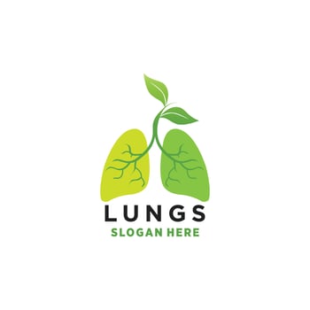lungs health logo icon illustration design vector