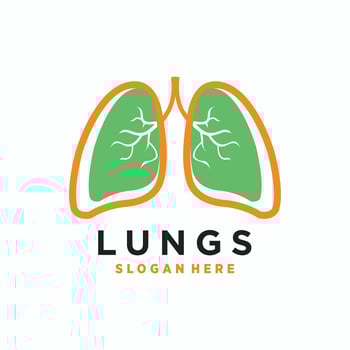 lungs health logo icon illustration design vector