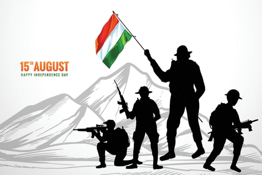 15th august independence day for india celebration background vector