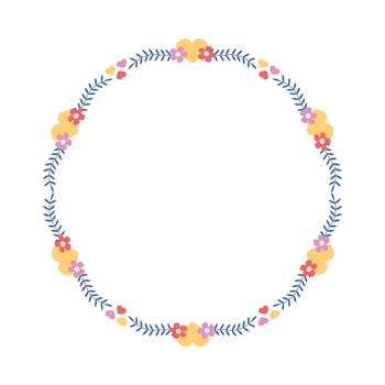 Hand drawn flat design hearts border and frame vector