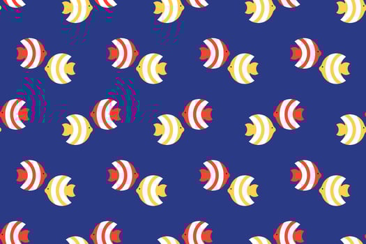 Ocean life seamless pattern background vector