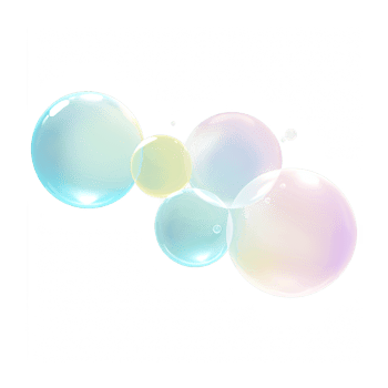 Soap foam bubbles isolated on transparent background png