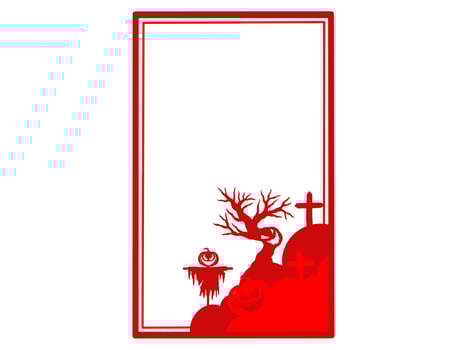 Halloween Frame Horror Background Illustration vector