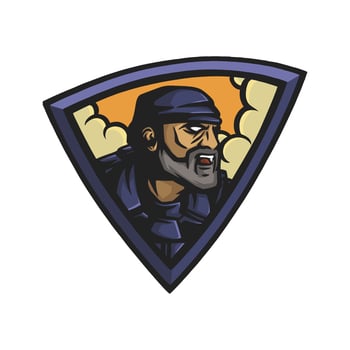 e sport logo future soldier vector