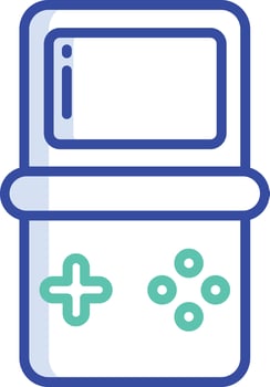Tetris outline color illustration vector
