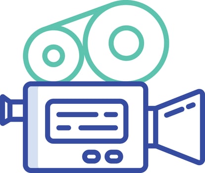 camera outline color illustration vector