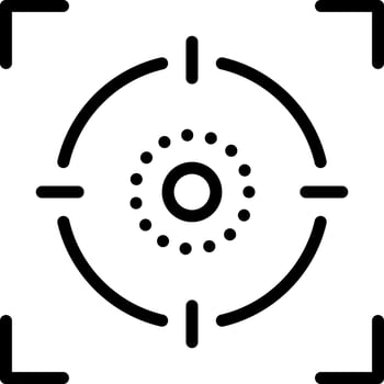 Black line icon for capture vector