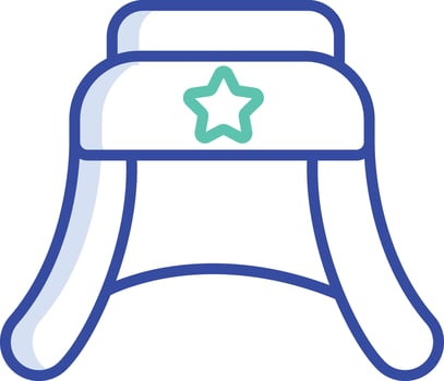 Ushanka outline color illustration vector