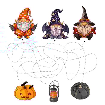 Halloween Gnome Maze vector