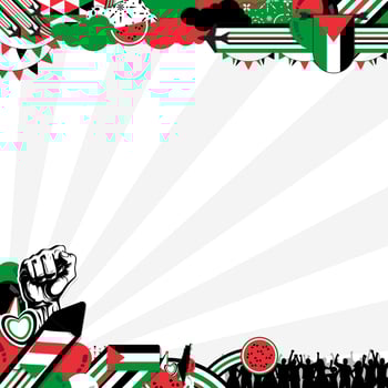Celebration of the national holiday of independence palestine vector