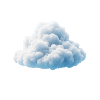 3d natural white cloud in blue sky isolated on white png