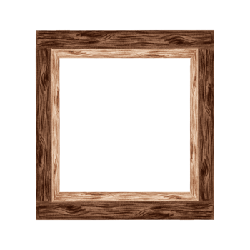 Square frame of planks with wooden texture. Bookshelf, cozy home interior item. Hand drawn watercolor illustration isolated. Knowledge for all. Template with copy space for card, website, bookstore. png