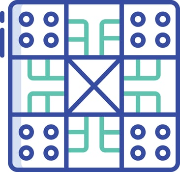 parchis outline color illustration vector
