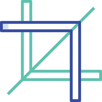 crop tool outline color illustration vector