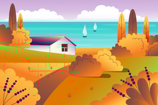 Autumn scenery background. Autumn nature banner. Autumn park. Autumn farm background. vector