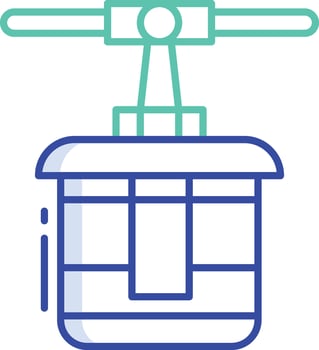 Boat outline color illustration vector