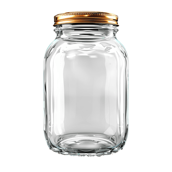 Empty glass jar . Empty jar isolated. Glass jar png