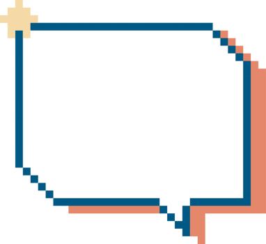 8bit retro game pixel speech bubble balloon icon sticker memo keyword planner text box banner png
