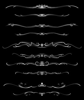 Decorative vintage frames and borders set. design decoration pattern style. calligraphic design. Fit for title, element design, frame, border, caligraphic. Eps 10 vector
