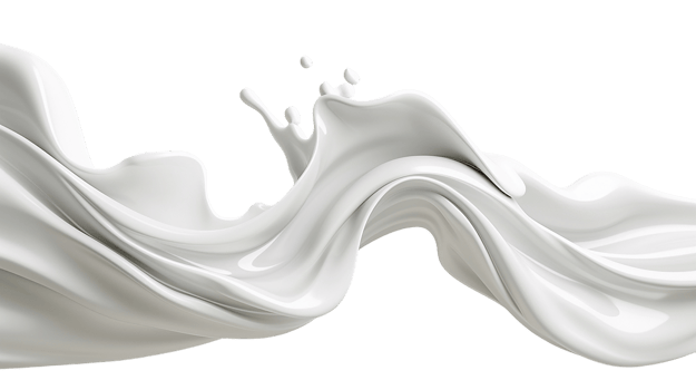 Abstract white liquid splash, wave, flow, dynamic, movement. png