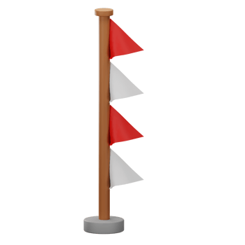 flat flag design of Indonesian Independence Day png