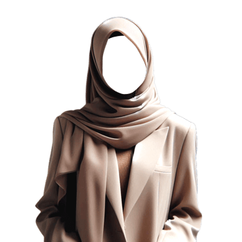 Muslim businesswoman clothing on transparent background png