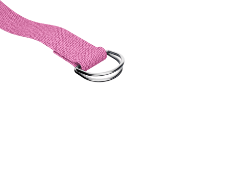3D Pink Yoga Cotton D Ring Belts Yoga Straps 3D Illustration png