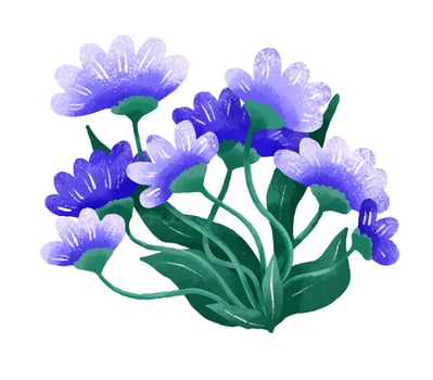 Wildflowers collection. Spring. Botanical illustration with flow vector