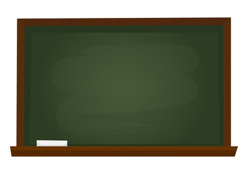 Empty blackboard with chalk vector