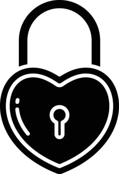 Lock solid glyph illustration vector