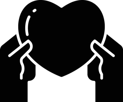 Love solid glyph illustration vector