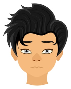 face young man with different hairstyles flat style illustration isolated on white background vector