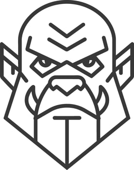 fierce and powerful Orc warrior vector