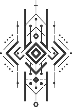 Geometric art with intricate patterns and shapes vector